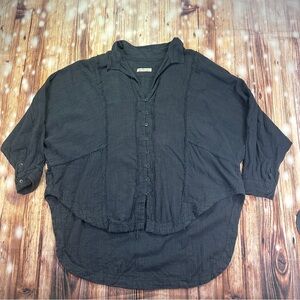 Free People Wee The Free Women’s Button Down Top  Size Medium Over Size